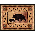 The Lodge Bears Southwestern Rug (8' x 11')