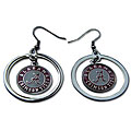 Stainless Steel NCAA Alabama Crimson Tide Logo Hoop Earring Set