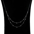 Sterling Silver 18-inch Double-tier Ball Necklace (1 mm)