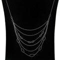 Sterling Silver 18-inch Multi-strand Runway Necklace (1 mm)