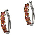10k White Gold Twilight Mystic Topaz Hoop Earrings