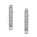 14k White Gold 1/4ct TDW Diamond Hoop Earrings (H-I, I1-I2)
