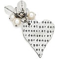 Blue Moon Tokens Silver 'Garden Heart' Metal Charm