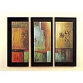 Multicolor Modern Wood Abstract Wall Art Decor Plaques (Set of 3)