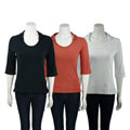 AtoZ Women's Folded Collar Top
