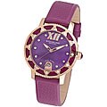 Stuhrling Women's 'Lady Marina' Plum Leather Watch