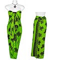 Lime Green Sea Turtles Sarong (Indonesia)