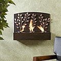 Vineyard Espresso Bronze Metal Wall Mount Fireplace