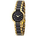 Wittnauer Women's Ceramic Yellow Goldtone Diamond Watch