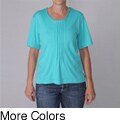 Nicole Ricci Women's Pleated-front Top