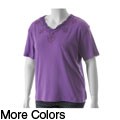 Nicole Ricci Women's Plus Size Embellished Neck Top