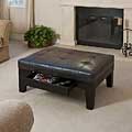 Chatham Dark Espresso Bonded Leather Storage Ottoman