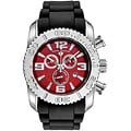 Swiss Legend Men's Steel Commander Red Dial Chronograph Watch