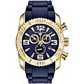 Swiss Legend Men's Commander Yellow Gold Blue Dial Chronograph Watch