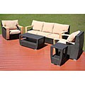 Barcelona 5-piece All-weather Wicker Patio Furniture Set