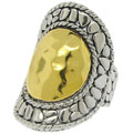 Two-tone Abstract Circles Ring