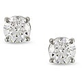 14k Gold 1/3ct TDW Certified Diamond Solitaire Earrings (H-I, SI1-SI2)