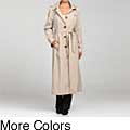 London Fog Women's Single-breasted Belted Rain Coat
