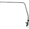 Slimline Adjustable Chrome Table Lamp with Metal Table Clamp