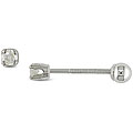 14k White Gold 1/10ct TDW Diamond Stud Earrings (I-J, I2-I3)