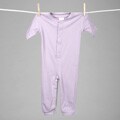Aegean Infant Girl's Lilac Long Johns Sleeper
