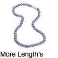 DaVonna 18-inch Blue Freshwater Pearl Strand (6.5-7 mm)