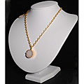 18k Gold Overlay 23-inch Drusy Quartz Necklace (USA)