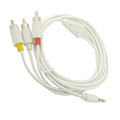 SKQUE White MP3 Player/ iPod AV Cable 
