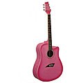 Kona Pink Burst Dreadnought Acoustic Guitar