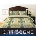 Data on Mini Jukebox mp3 City Scene Damask Key Lime 3-piece Mini Duvet Set