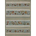 Hand-hooked Country Blue Rug (5' x 7'6)