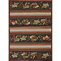 Hand-hooked Country Black Rug (2'3 x 7'6)