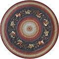Hand-hooked Country Black Kitchen Rug (7'10 Round)