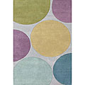 Hand-tufted Metro Circles Multi-color Wool Rug (5' x 8')