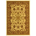 Lyndhurst Collection Ohsak Ivory/ Tan Rug (4' x 6')