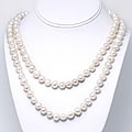 White Cultured Freshwater Pearl 60-inch Strand (9-10 mm)