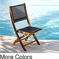 Teak Folding Chair with Sling Fabric