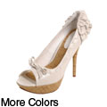 Anne Michelle by Journee Peep Toe Ruffled Pumps