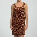 Aegean Women's Leopard Velour Print Shower Wrap 
