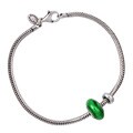 Signature Moments Sterling Silver Green Murano Glass Starter Set (7.25-inch/ 7.75-inch)
