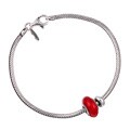 Signature Moments Silver Red Murano Glass Starter Set (8.25-inch/ 8.75-inch)