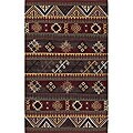Tuscany Southwestern Black Rug (5'3 x 7'7)