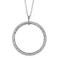 Tacori 18k White Gold 1/5ct TDW Diamond Circle Necklace (G, VS)