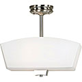 Oslo 2-light Nickel Semi-Flush