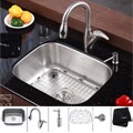 Kraus Stainless Steel Undermount Kitchen Sink/ Faucet/ Soap Dispenser