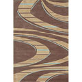 Brown Abstract Rug (3'6 x 5'6)