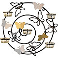 Iron Butterfly Round 5-votive Candle Wall Sconce