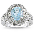 Sterling Silver Blue Topaz Fashion Ring