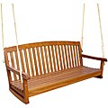 Royal Tahiti Yellow Balau Hardwood Curved-back Three-seater Swing