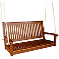 Royal Tahiti Yellow Balau Hardwood Straight-back Two-seater Swing